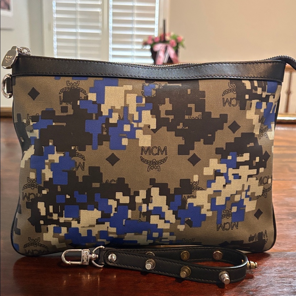 MCM “Big Bang” Digital Camouflage Wristlet Pouch